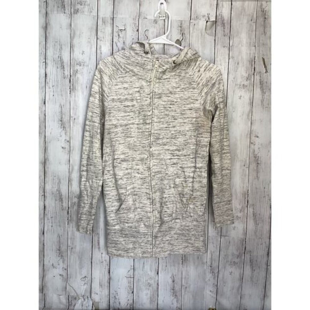 Jo & Co Jeans Sweatshirt Womens M Gray Full Zip Hoodie Casual Gym Athleisure